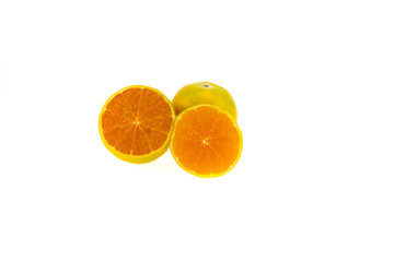 Orange fruit isolated on white background.