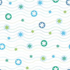 Vector abstract geometric wavy line pattern, sea star, summer mood on white textured background. Beachy costal design for your holiday. Nature background. Print, fabric, stationary.