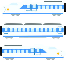 White and blue express train