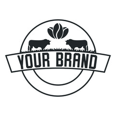 farm and cafe icon logo design
