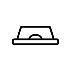 Pet bowl icon vector. Thin line sign. Isolated contour symbol illustration