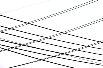 colorful electric pole or High voltage power line