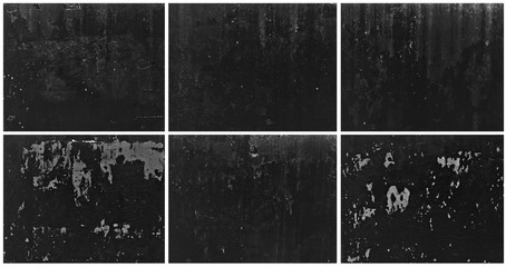 The set of six different old wall backgrounds