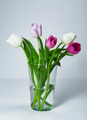  natural garden flowers tulips in vase for event