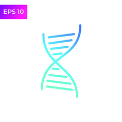 DNA Helix icon template color editable. DNA human genetic symbol logo vector sign isolated on white background illustration for graphic and web design.