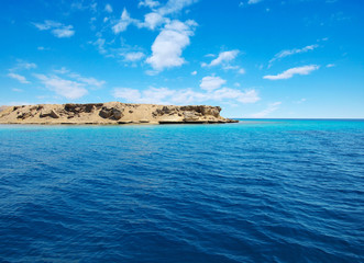  blue sea and rocks.