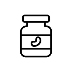 Nut butter icon vector. Thin line sign. Isolated contour symbol illustration