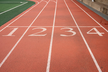 Artificial turf on soccer field