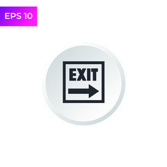 Emergency exit icon template color editable. exit symbol logo vector sign isolated on white background illustration for graphic and web design.
