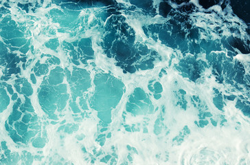 Blue sea texture with waves