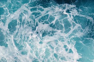  sea water with white wave for background