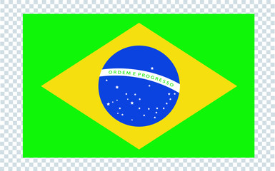 Obraz premium Bandera de Brasil (Brazil flag in spanish) vector illustration.