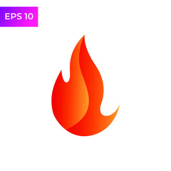 Fire flames icon template color editable. Fire flames symbol logo vector sign isolated on white background illustration for graphic and web design.