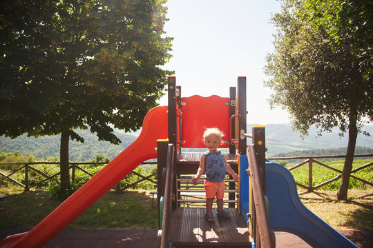 Toddler in playpark