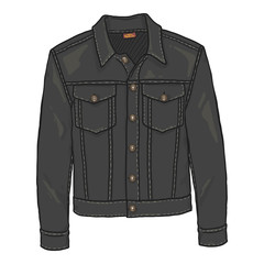 Naklejka premium Vector Cartoon Classic Denim Jacket