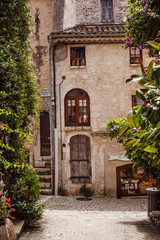 Street in the village of Saint-Paul-de-Vence in the south of France