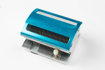 Motherboard radiator on white background