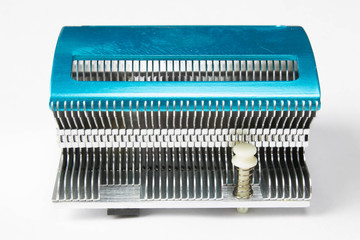 Motherboard radiator on white background