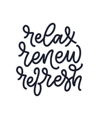 Fun slogan about massage. Lettering typography quote. Hand drawn inspirational, motivational poster. Cosmetology print, badge, logo, tag. Vector