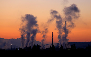 Air pollution from factory