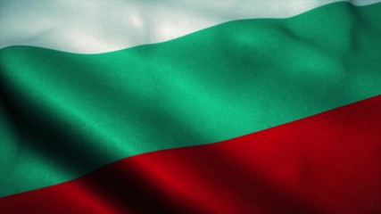 Bulgaria flag waving in the wind. National flag of Bulgaria. Sign of Bulgaria. 3d illustration