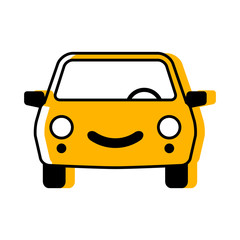 Obraz premium Car vector icon on white background