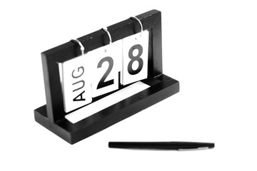August 28th calendar icon. Day 28 of month. Office background.