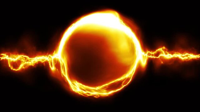 Electric Scifi Plasma Ring Fx Loop/ 4k animation of a scifi fantasy electric plasma ring background with electric neon strokes