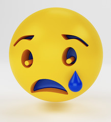 Emojis, smiley design for mobile phone. 3d emotion concept. 3d rendering