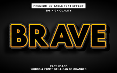 Brave text effect