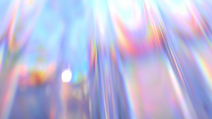 Transparent Rainbow Plastic or Glass. Holographic Rainbow foil