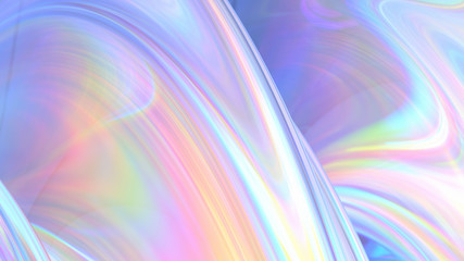 Obraz premium Transparent Rainbow Plastic or Glass. Holographic Rainbow foil