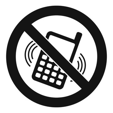 No smartphone ringing icon. Simple illustration of no smartphone ringing vector icon for web design isolated on white background