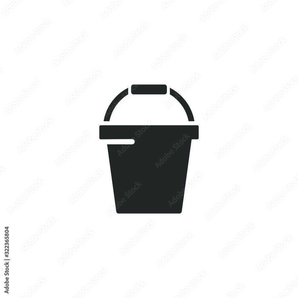 Poster bucket icon template color editable. bucket symbol logo vector sign isolated on white background ill