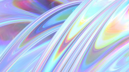 Transparent Rainbow Plastic or Glass. Holographic Rainbow foil
