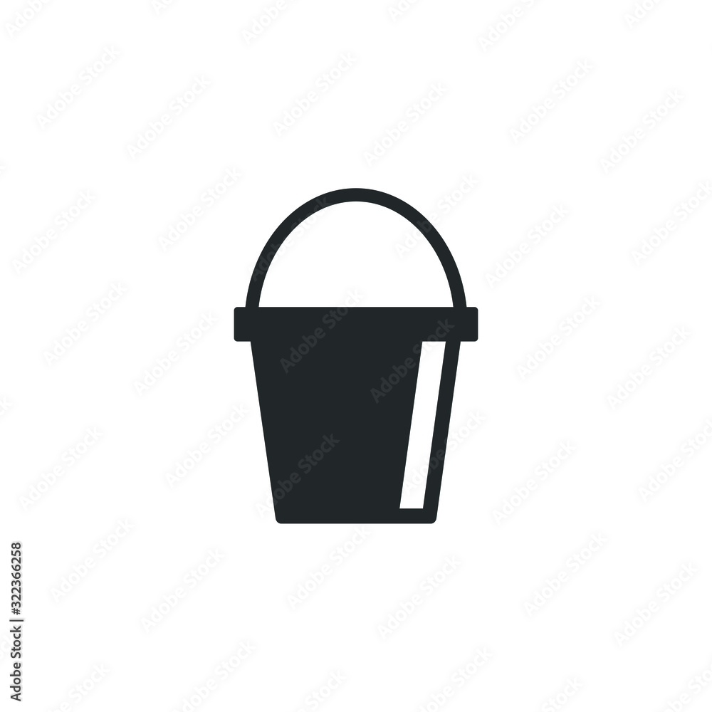Poster bucket icon template color editable. bucket symbol logo vector sign isolated on white background ill