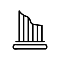 Greece building icon vector. Thin line sign. Isolated contour symbol illustration