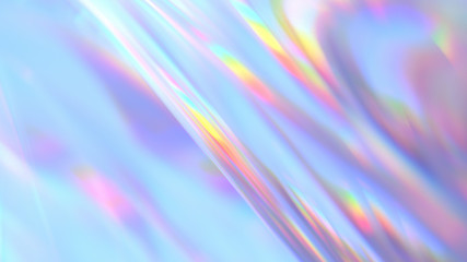 Transparent Rainbow Plastic or Glass. Holographic Rainbow foil - obrazy, fototapety, plakaty