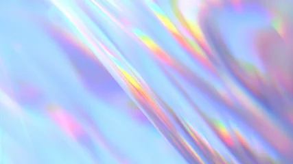 Foto op Plexiglas Transparent Rainbow Plastic or Glass. Holographic Rainbow foil © Cg loser 