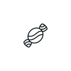 Naklejka premium Candy icon template color editable. Sweet candy symbol logo vector sign isolated on white background illustration for graphic and web design.