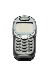 Old mobile phone. Isolated on a white background.