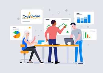 business people working in office