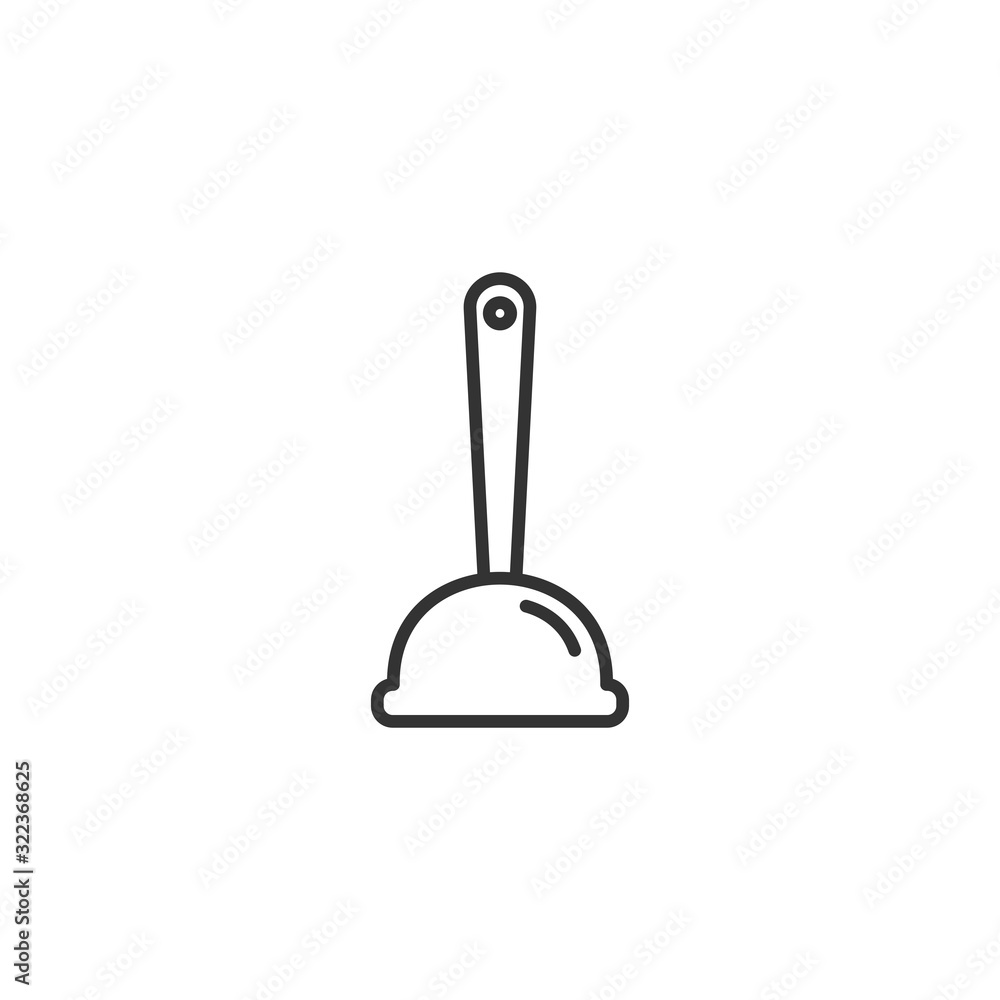 Poster plunger icon template color editable. cleaning plunger symbol logo vector sign isolated on white bac