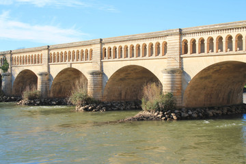 Orb canal bridge in beziers, France