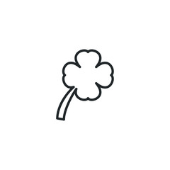 Four leaf clover icon template color editable. leaf clover symbol logo vector sign isolated on white background illustration for graphic and web design.