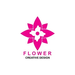 Beauty flowers icon logo design Template Vector