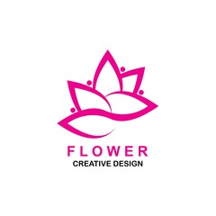 Beauty flowers icon logo design Template Vector