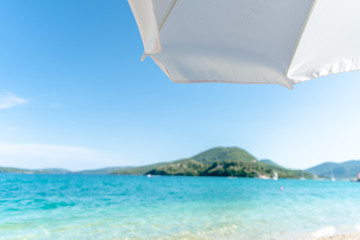 Beautiful view of the turquoise beach