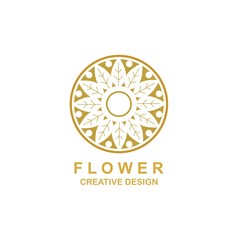 Creative Flower Concept Logo Design Template