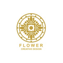 Creative Flower Concept Logo Design Template